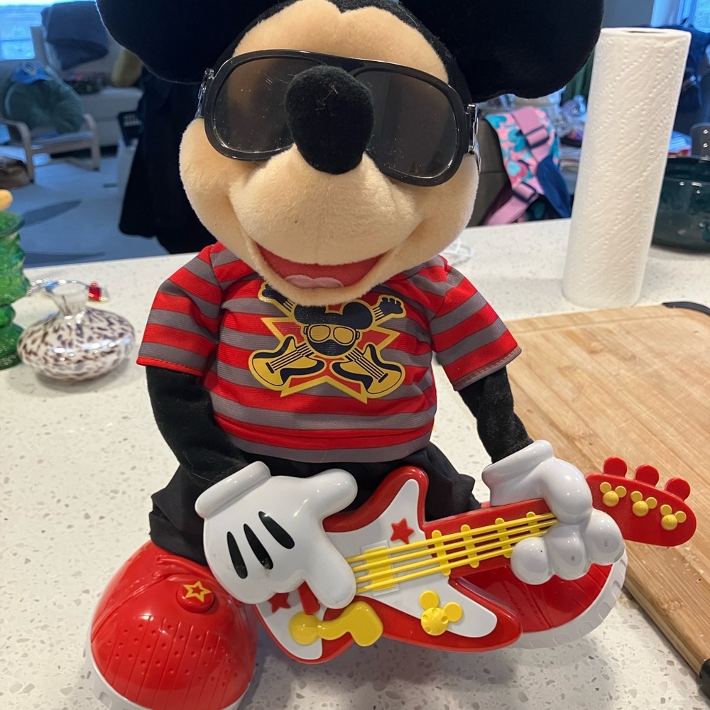Fisher-Price Rock Star Mickey Plush - Red, Black, Yellow